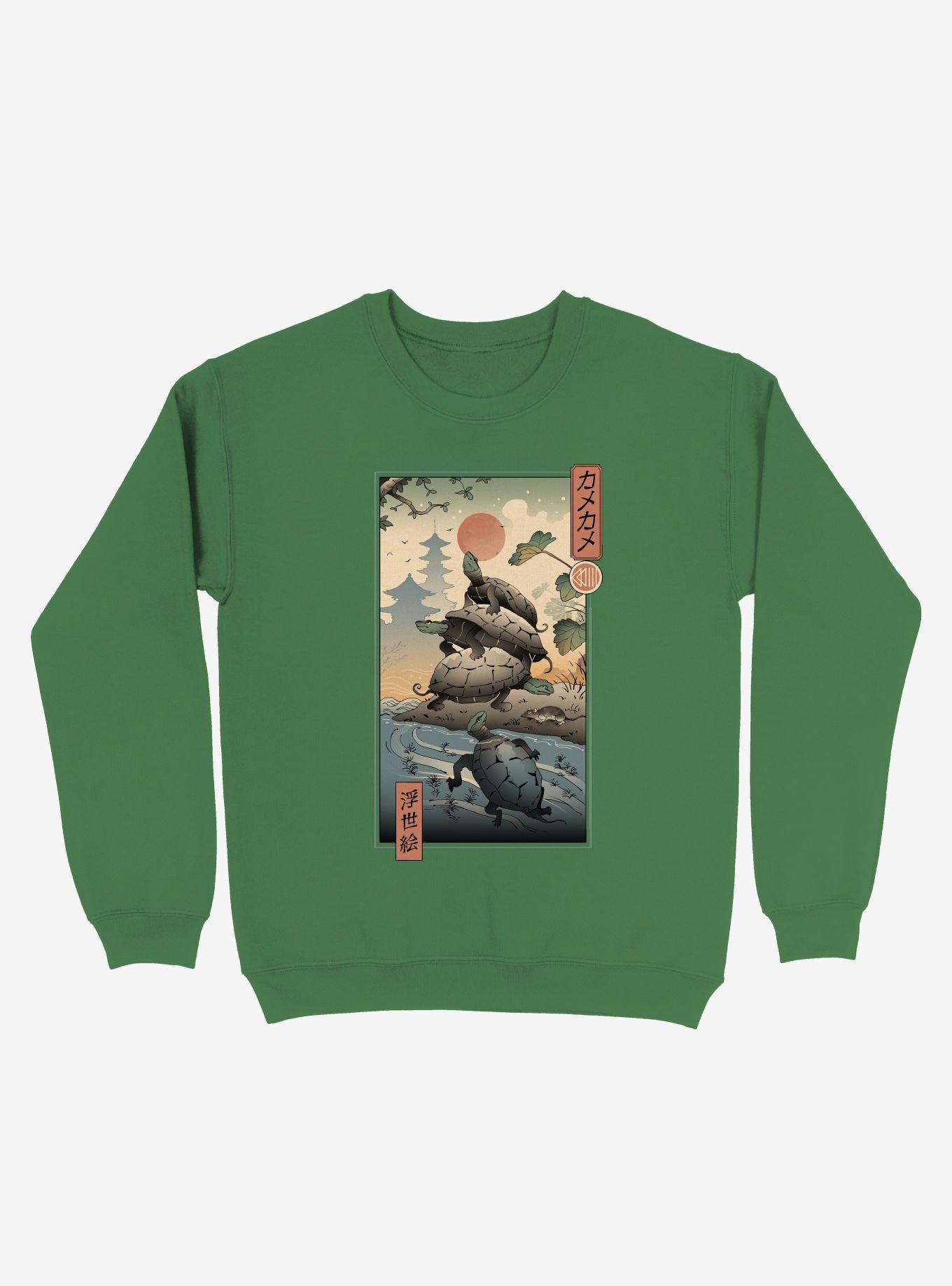 Turtles River Kame Kame Ukiyo-e Sweatshirt, , hi-res