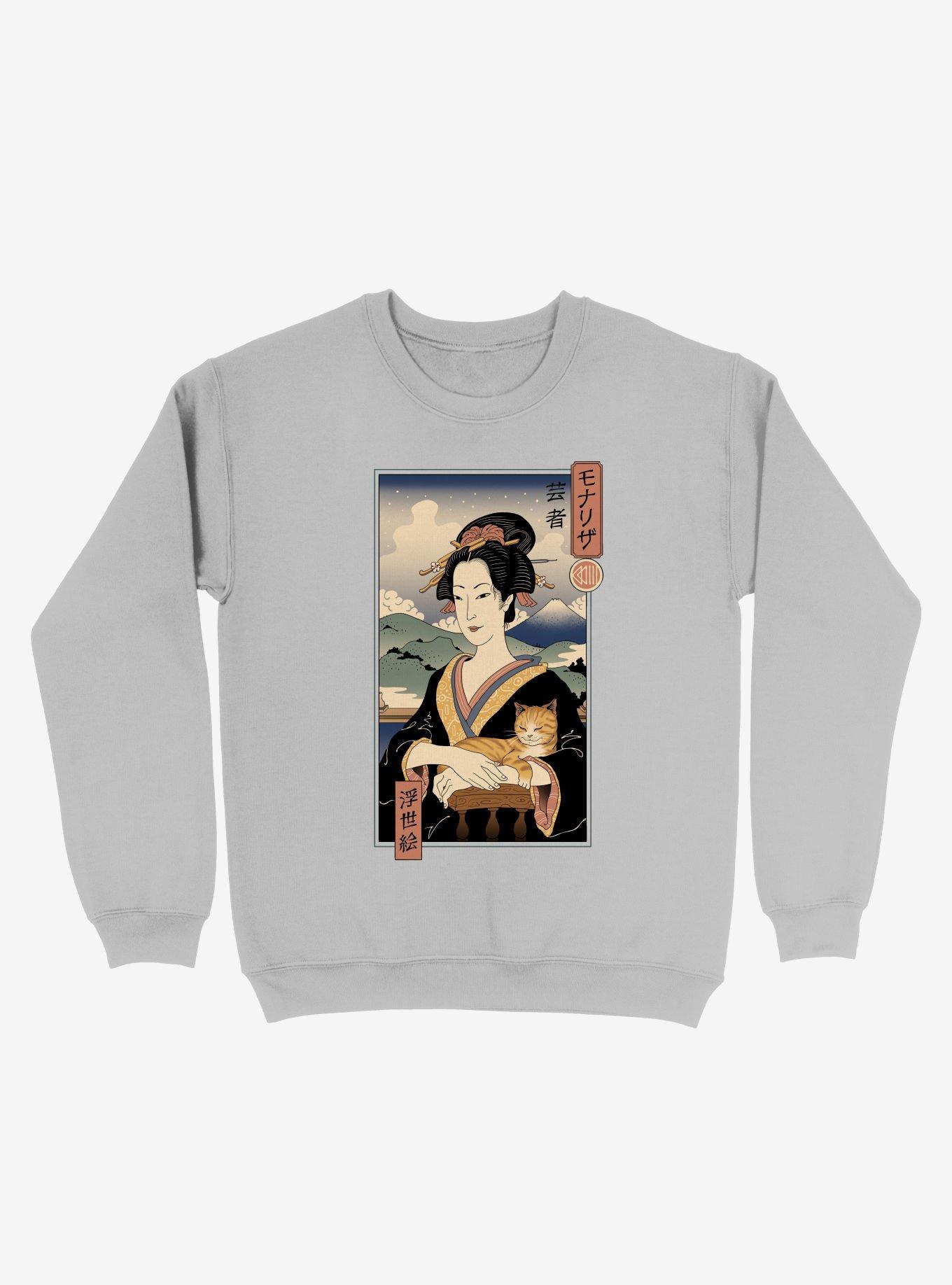 Geisha Cat Lisa Ukiyo-e Sweatshirt, , hi-res