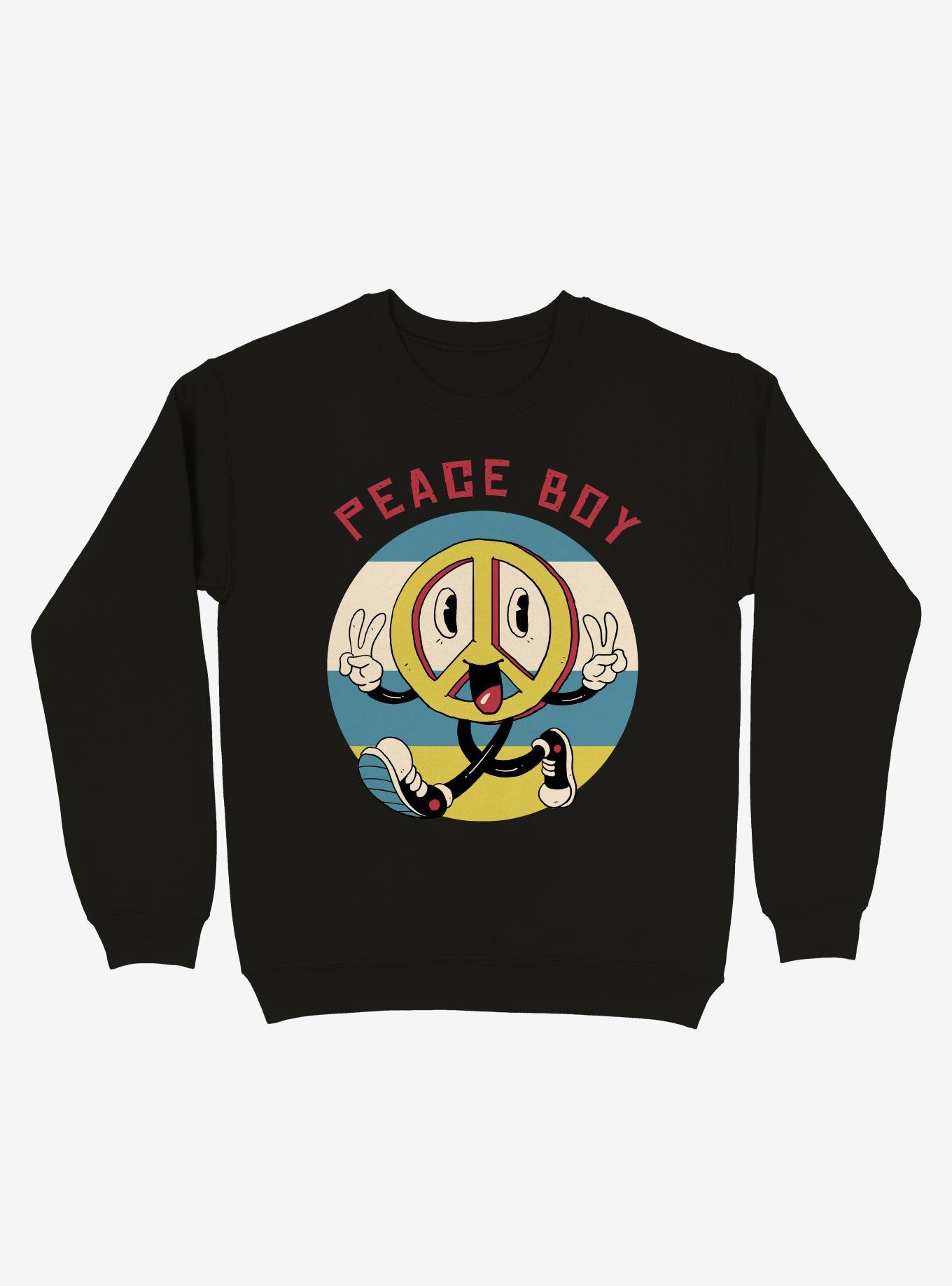 Peace Boy Peace Sign Sweatshirt, , hi-res