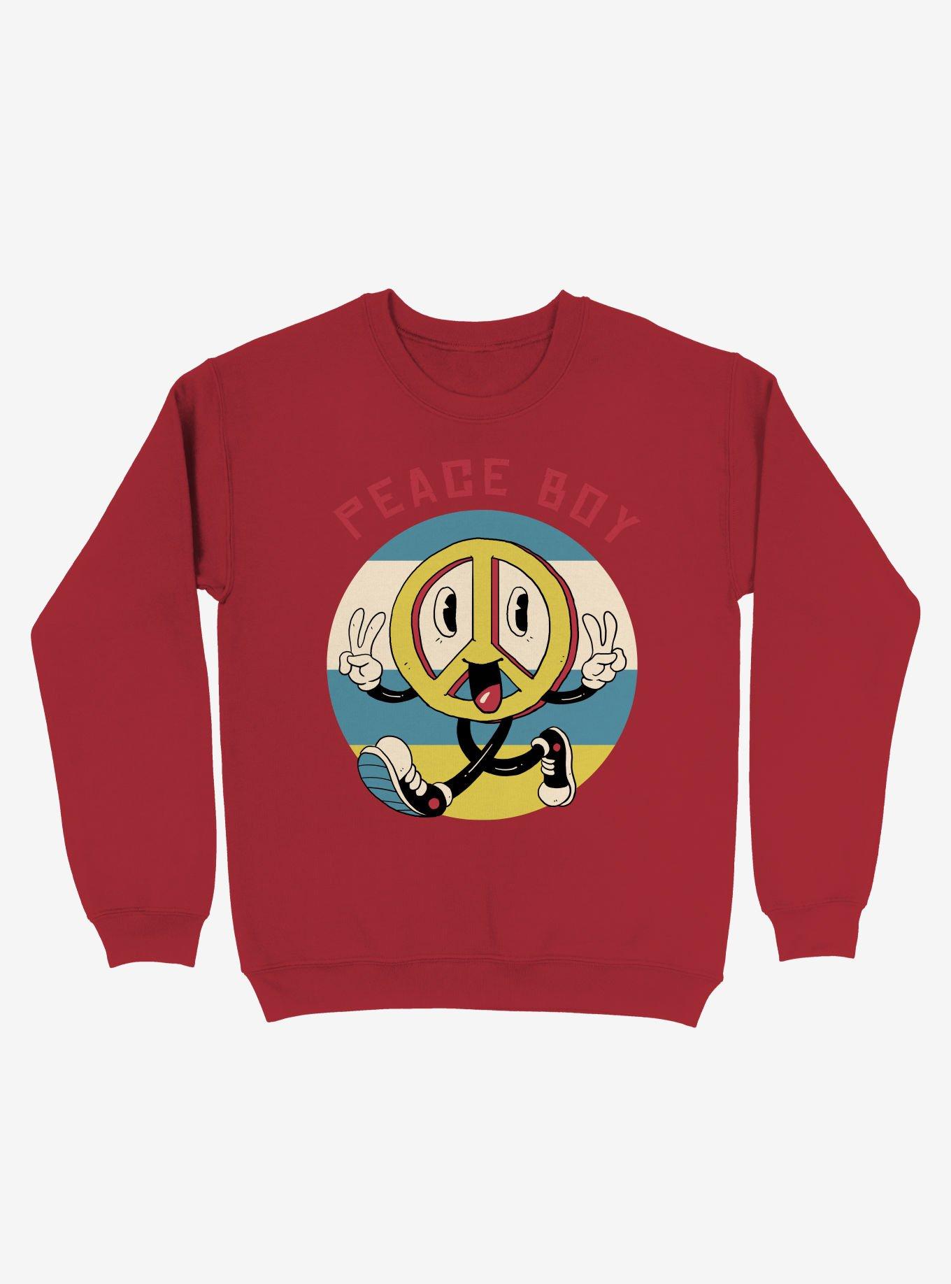 Peace Boy Peace Sign Sweatshirt, , hi-res