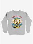 Peace Boy Peace Sign Sweatshirt, SPORT GRAY, hi-res