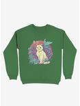 Vapor Cat Sweatshirt, KELLY GREEN, hi-res
