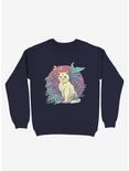 Vapor Cat Sweatshirt, NAVY, hi-res