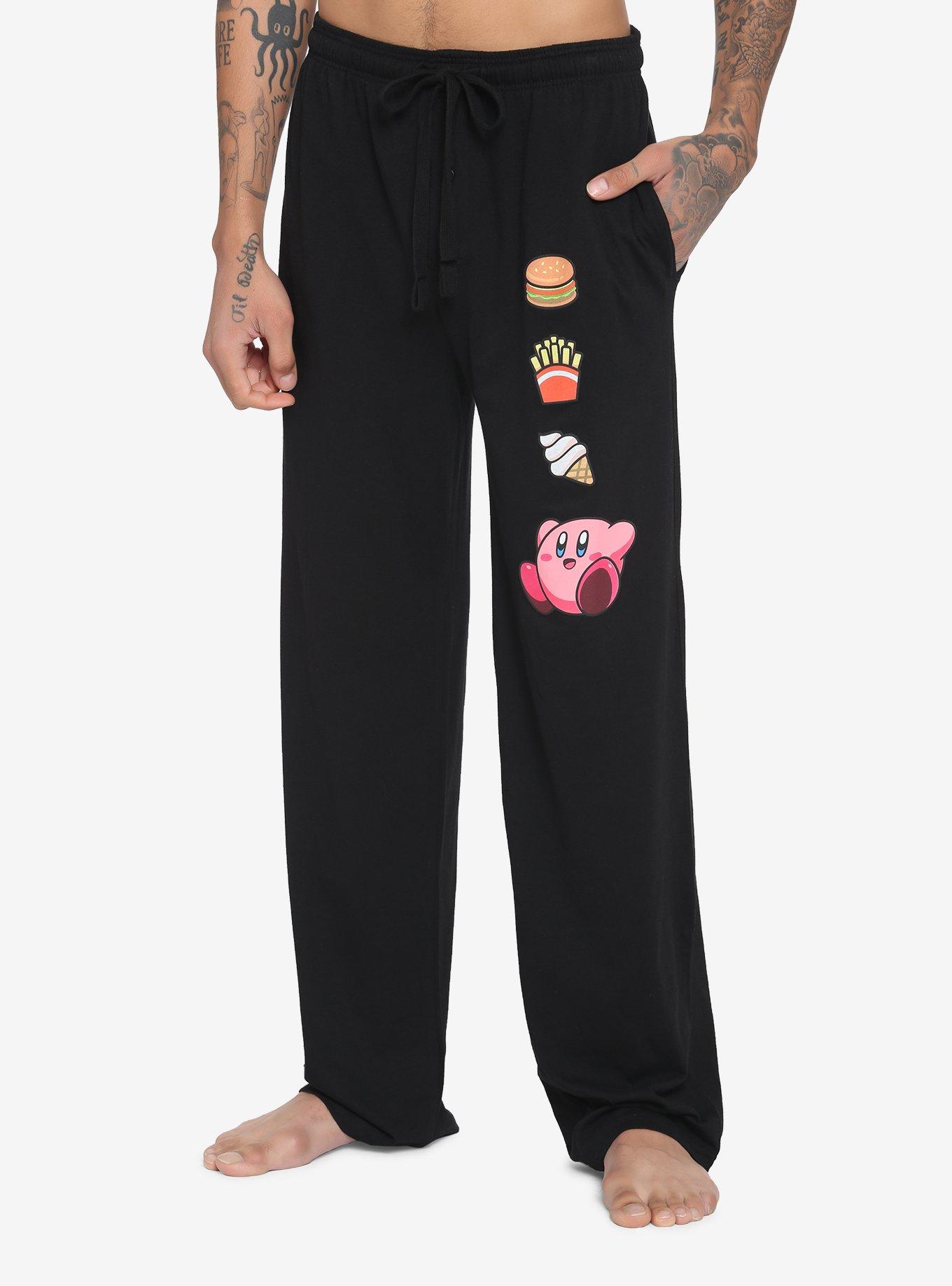 Kirby Food Black Pajama Pants