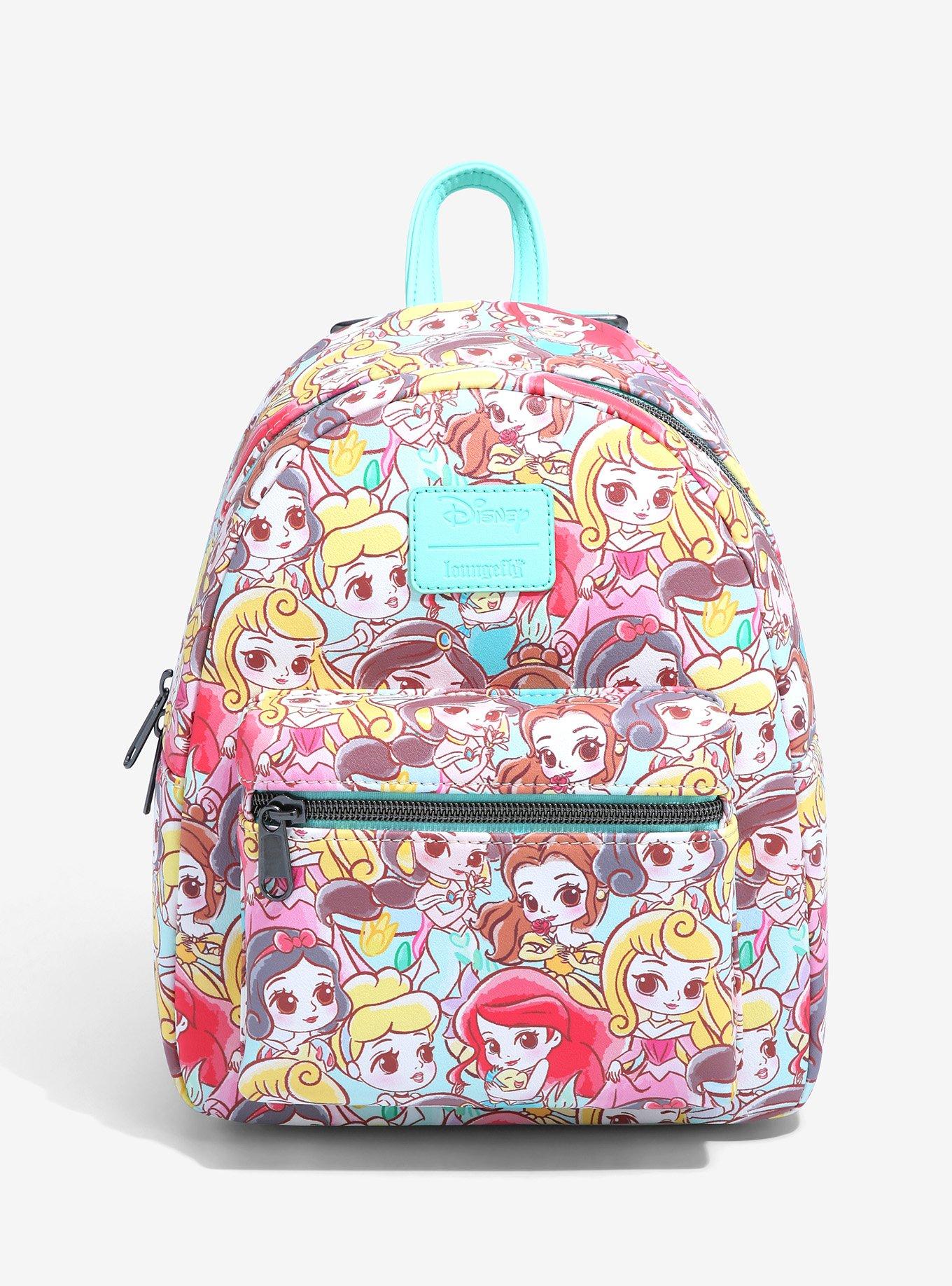 Loungefly Disney Princess Teal / Mint Chibi Mini Backpack - New