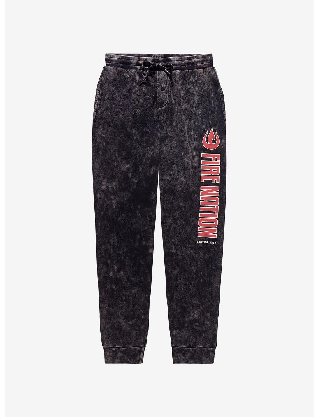 Avatar: The Last Airbender Fire Nation Acid Wash Joggers - BoxLunch Exclusive, DARK WASH, hi-res