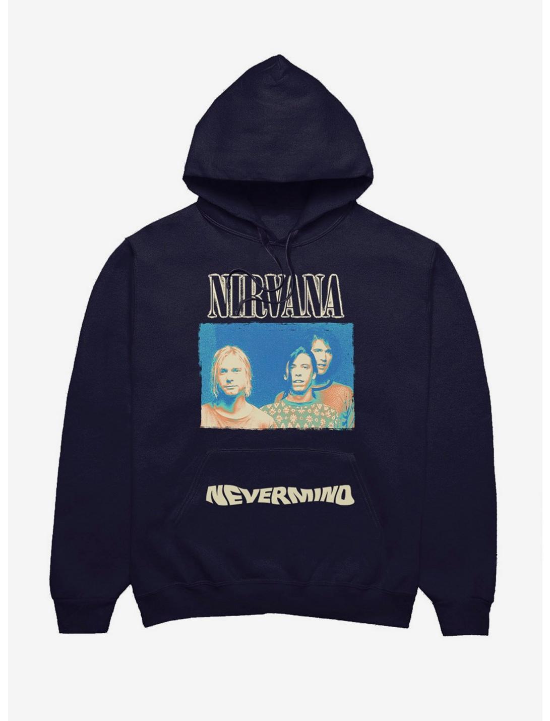 Nirvana Nevermind Tracklist Hoodie, NAVY, hi-res