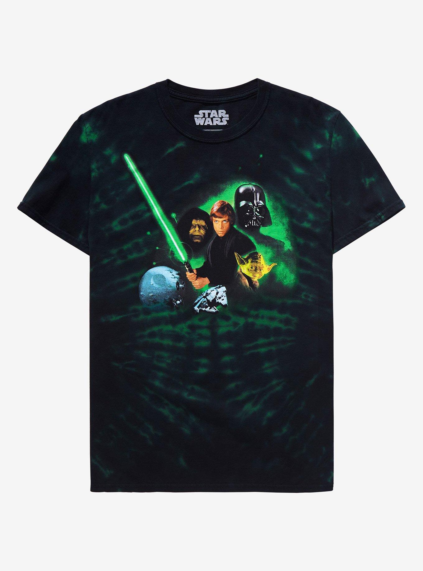 Star Wars: Return Of The Jedi Green Wash Boyfriend Fit Girls T-Shirt, MULTI, hi-res