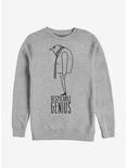 Minions Not So Evil Genius Crew Sweatshirt, ATH HTR, hi-res