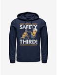 Minions Safety Third Hoodie, NAVY, hi-res