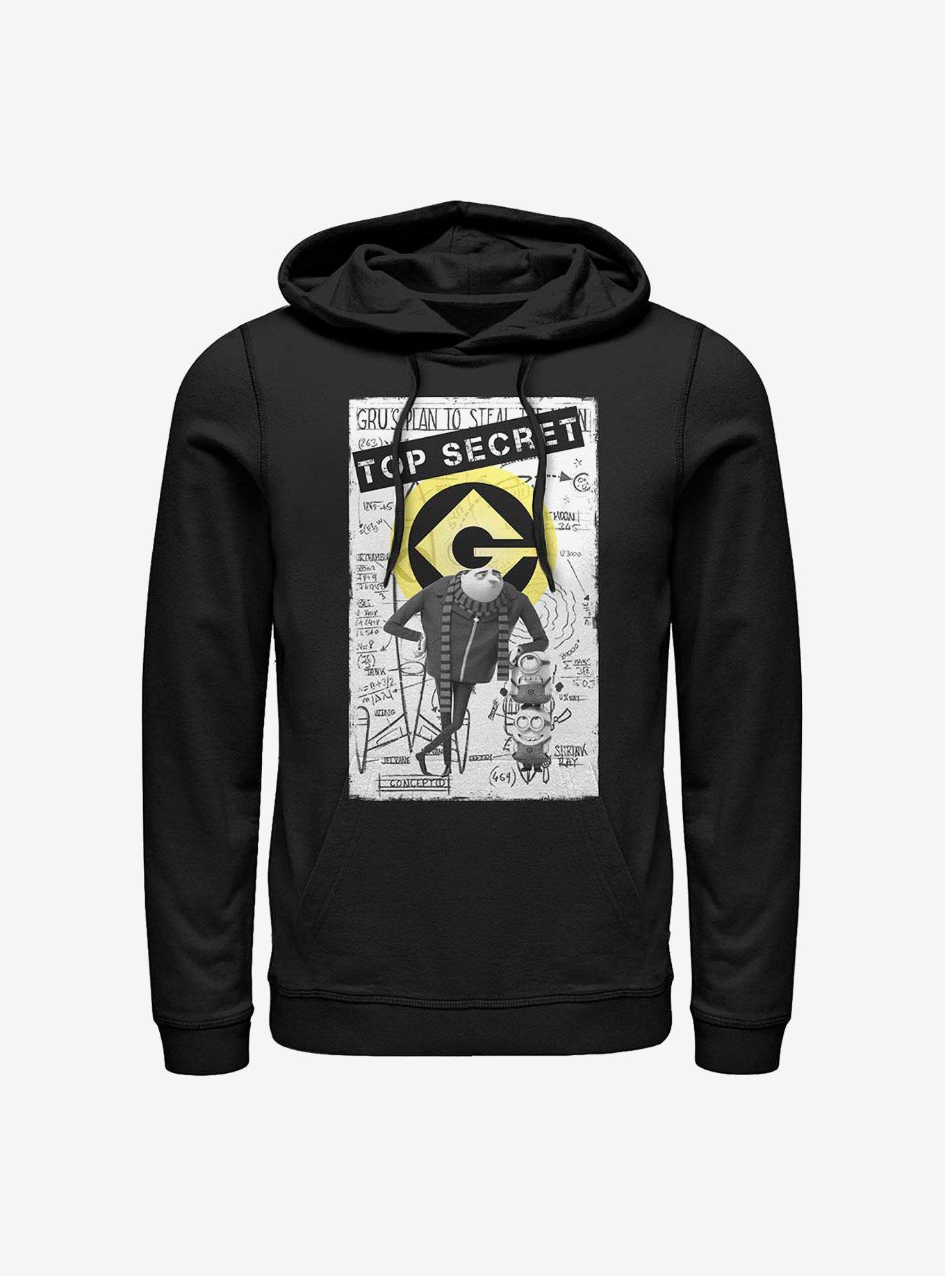 Minions Top Secret Hoodie, BLACK, hi-res