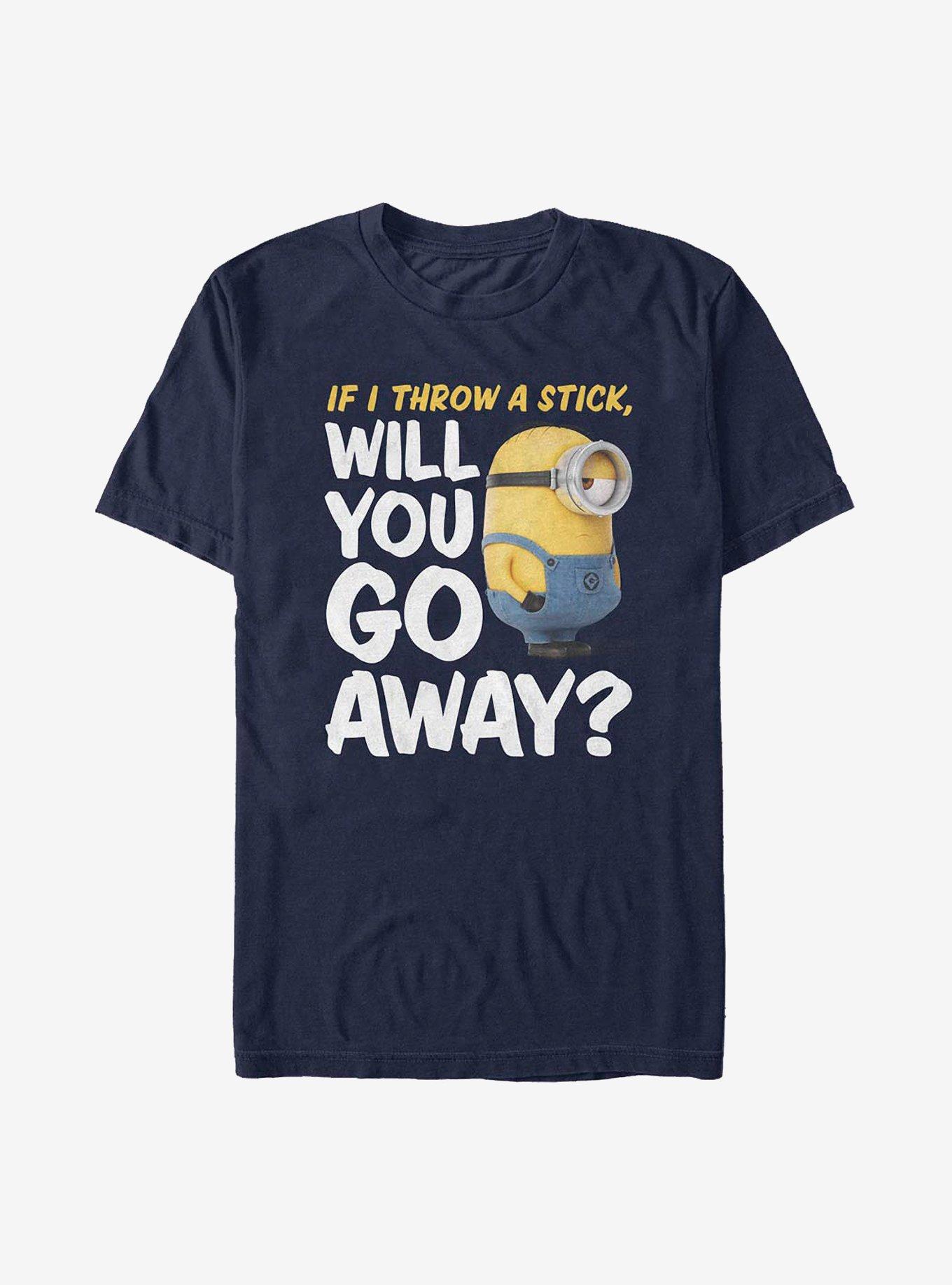 Minions Throw A Stick T-Shirt, NAVY, hi-res