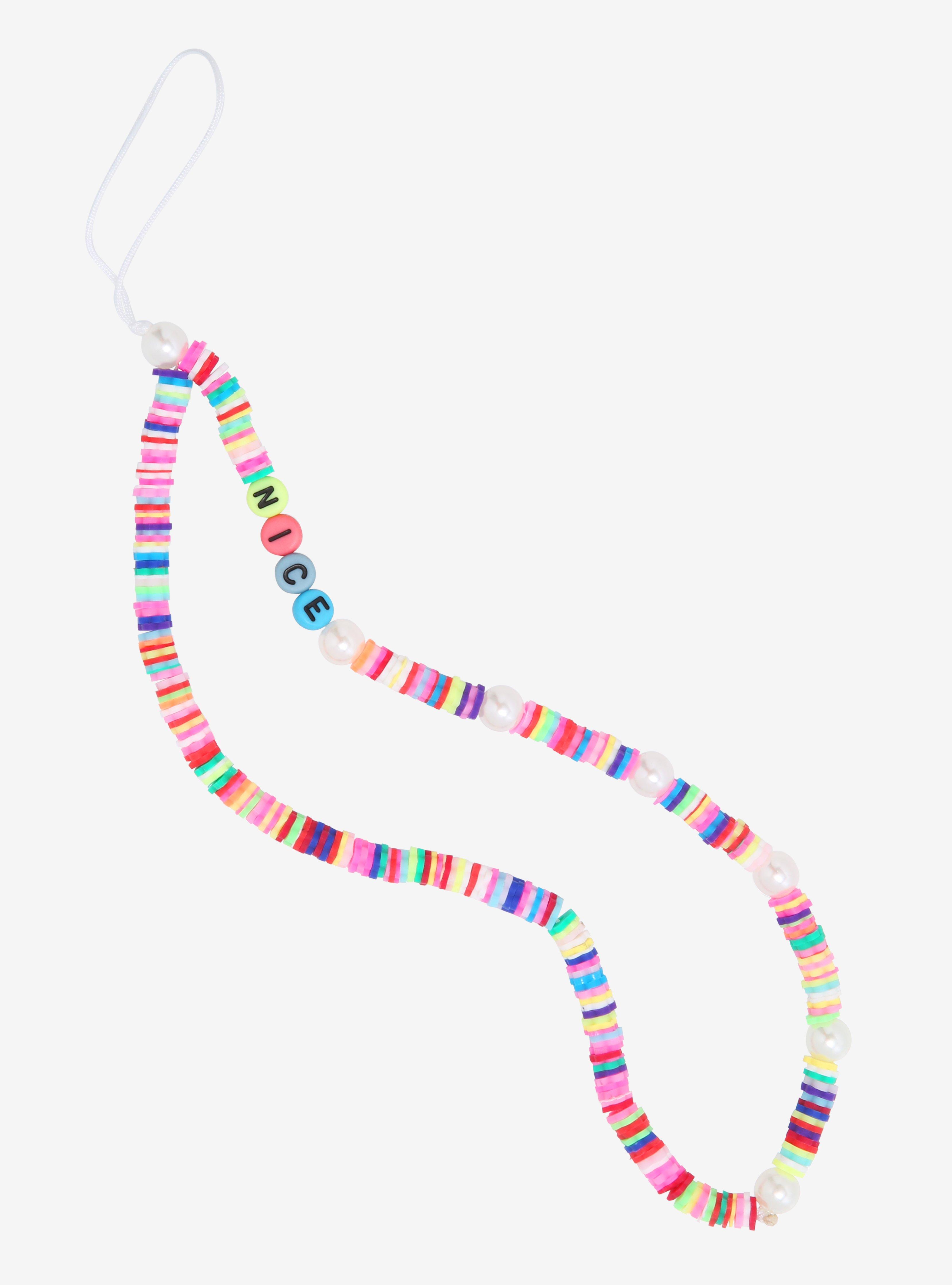 Colorful Nice Floral Beads Phone Charm, , hi-res