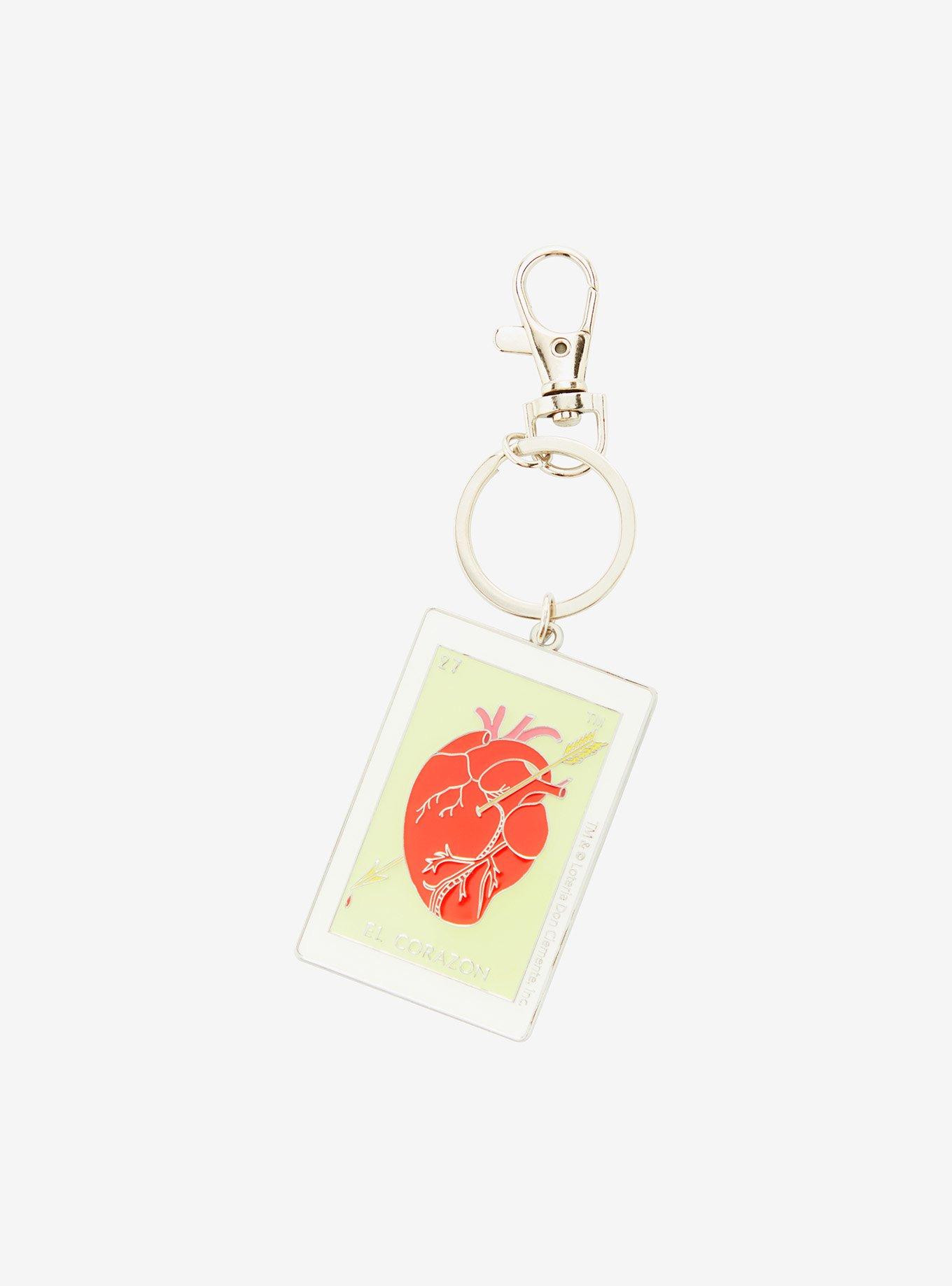 Loteria El Corazon Card Key Chain, , hi-res