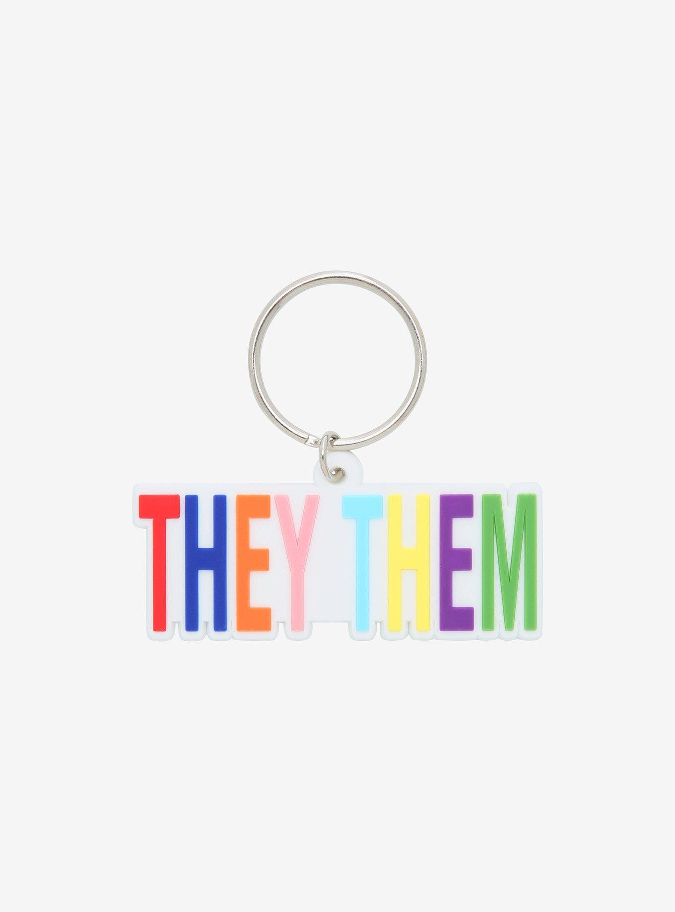 Phluid Project They Them Rubber Key Chain, , hi-res