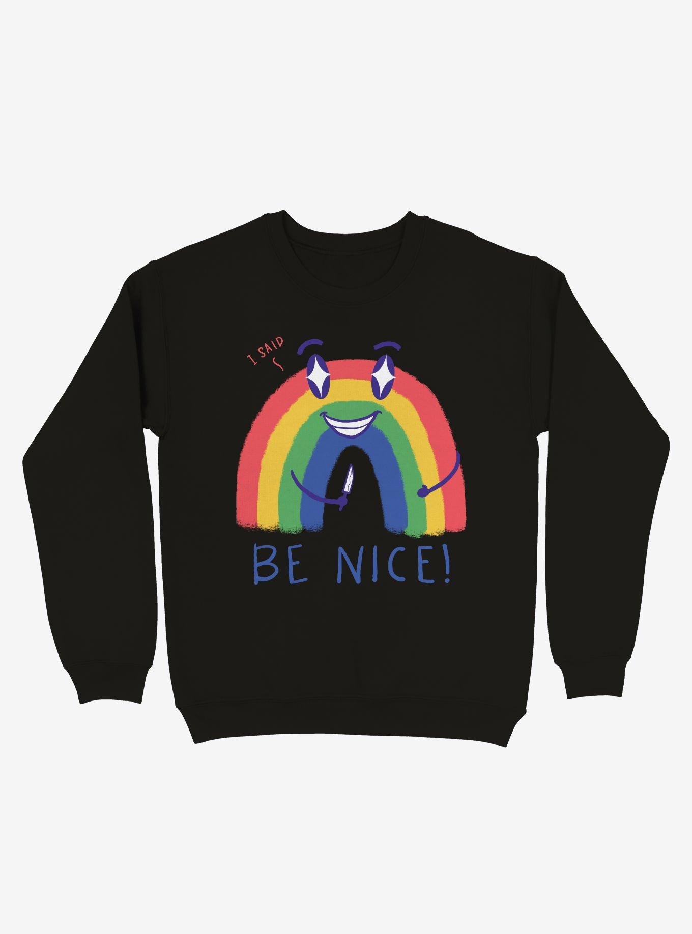 Be Nice 2.0 Rainbow Sweatshirt, , hi-res