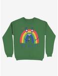 Be Nice 2.0 Rainbow Sweatshirt, KELLY GREEN, hi-res