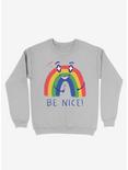 Be Nice 2.0 Rainbow Sweatshirt, SPORT GRAY, hi-res