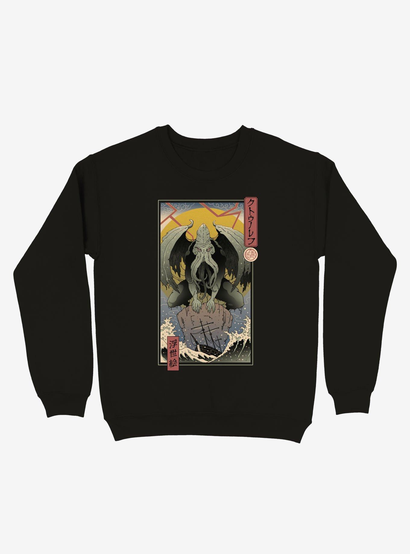 Cthulhu In Edo Ocean Sweatshirt, , hi-res