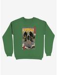 Cthulhu In Edo Ocean Sweatshirt, KELLY GREEN, hi-res