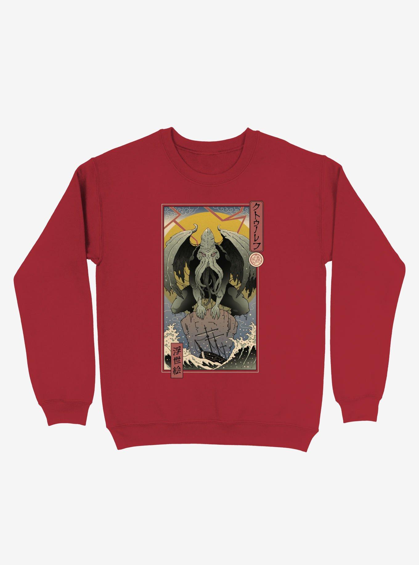 Cthulhu In Edo Ocean Sweatshirt, , hi-res