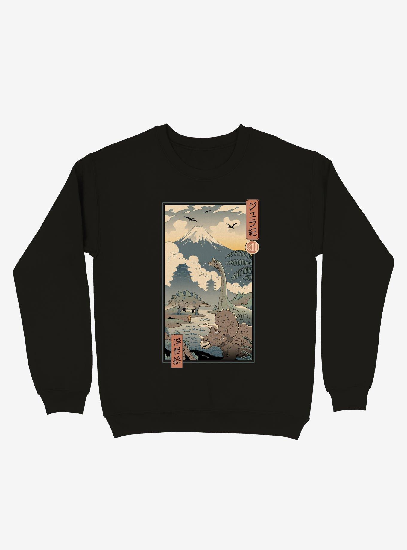 Jurassic Ukiyo-e 1 Dinosaur Sweatshirt, , hi-res