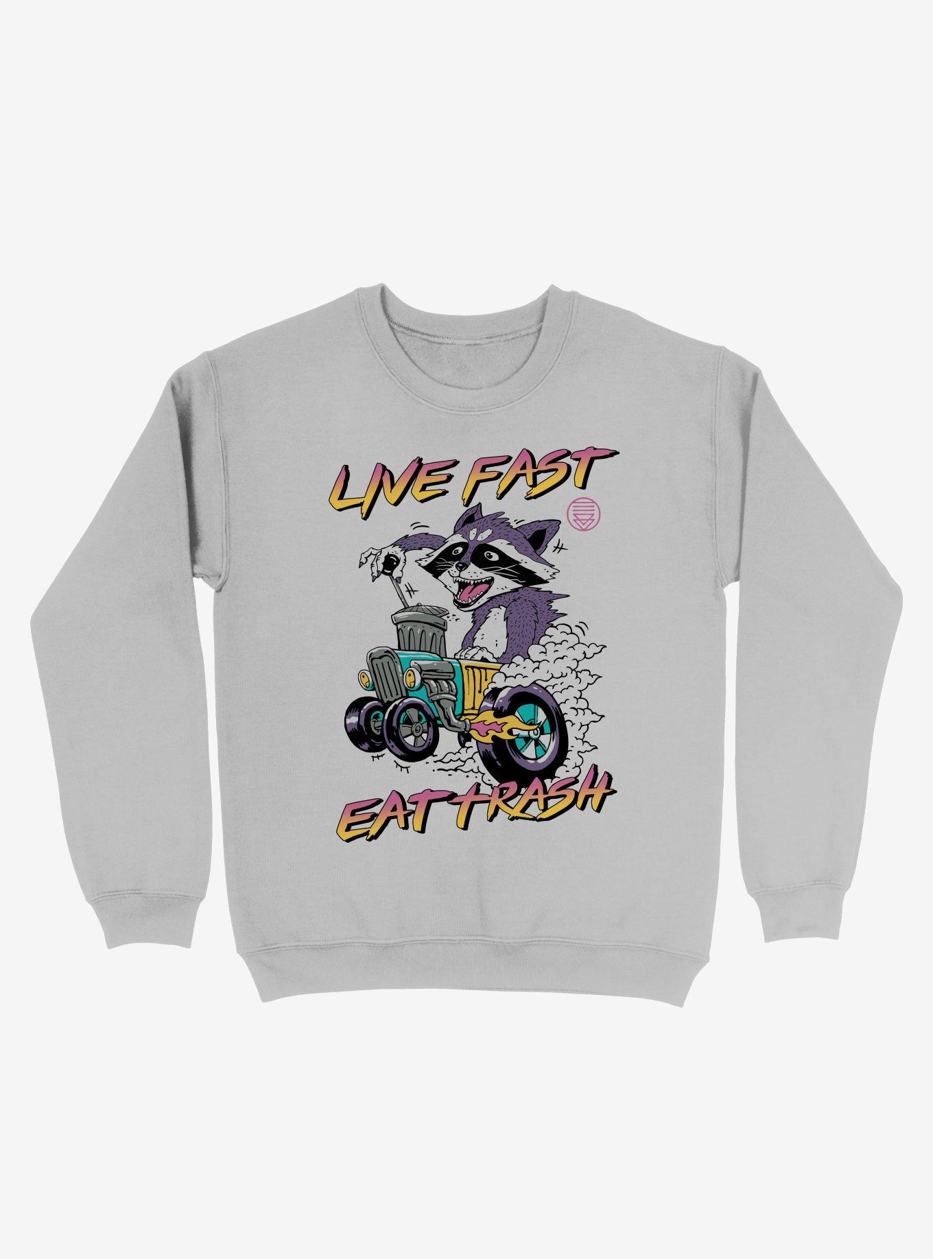 Live Fast, Eat Trash! Raccoon Sweatshirt, , hi-res