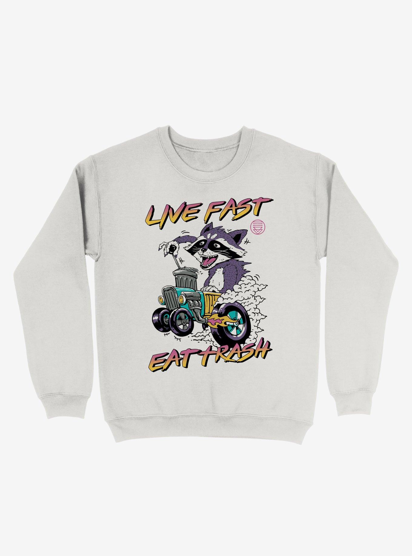 Live Fast, Eat Trash! Raccoon Sweatshirt, , hi-res