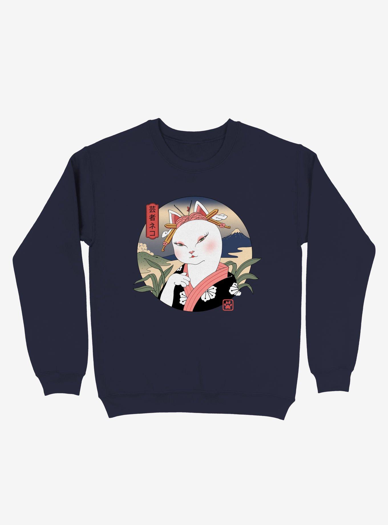 Neko Cat Geisha Sweatshirt, , hi-res