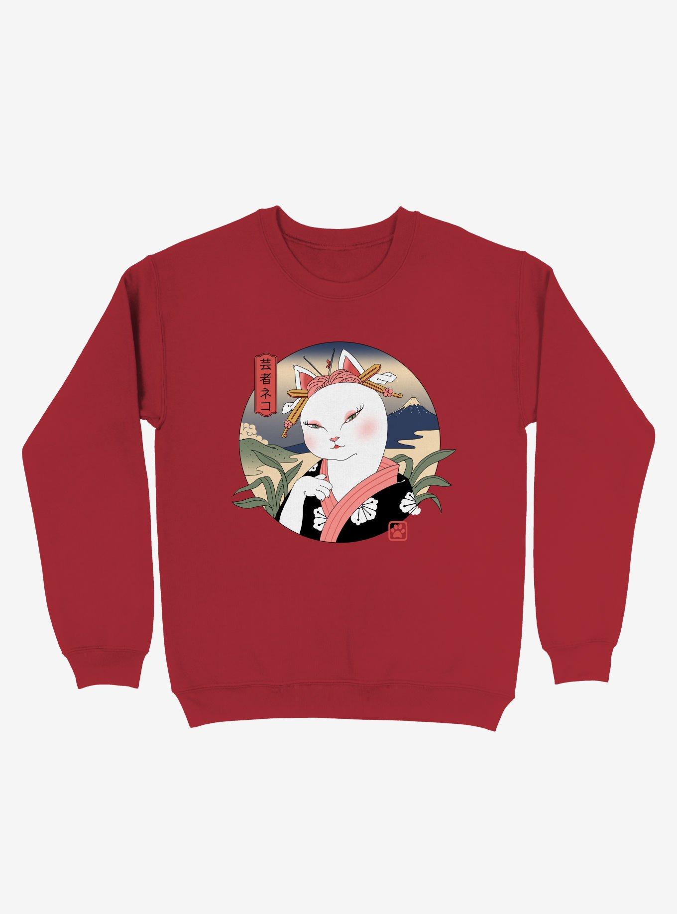 Neko Cat Geisha Sweatshirt, , hi-res