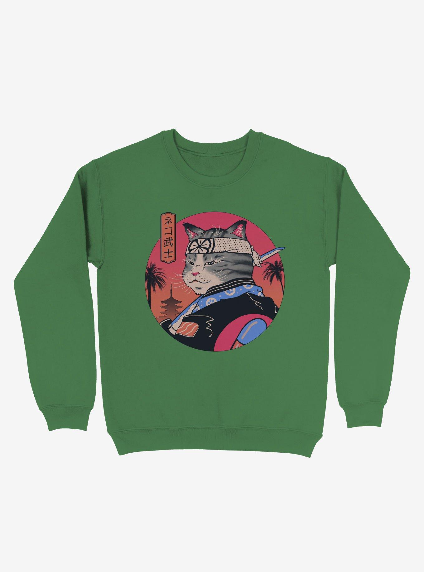 Samurai Cat Sweatshirt, , hi-res