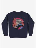 Samurai Cat Sweatshirt, NAVY, hi-res
