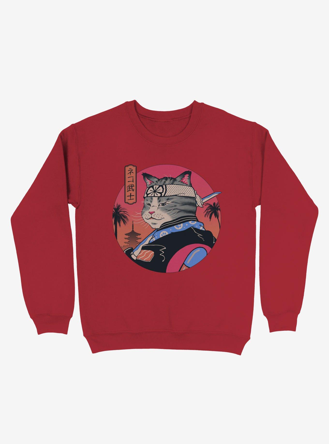 Samurai Cat Sweatshirt, , hi-res
