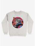 Samurai Cat Sweatshirt, WHITE, hi-res