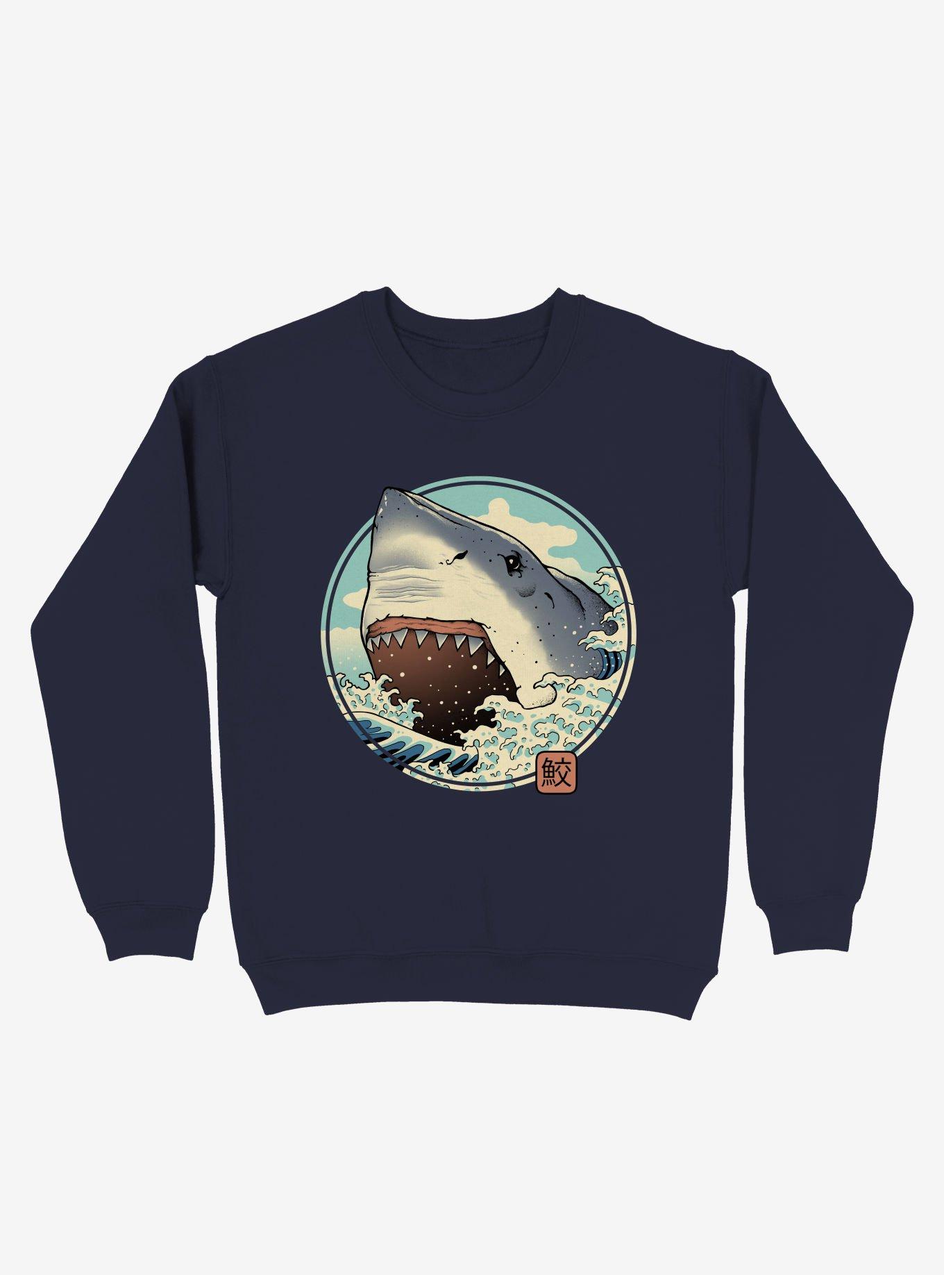 Shark Attack! Sweatshirt, NAVY, hi-res