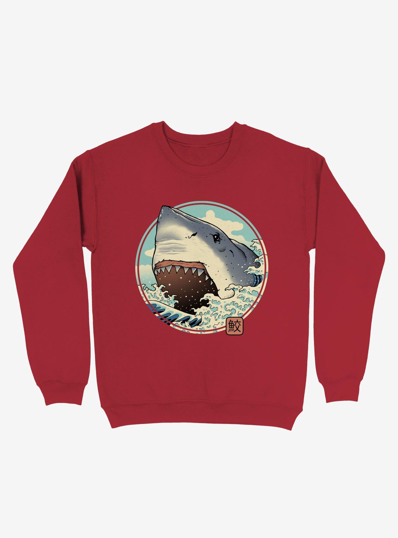 Shark Attack! Sweatshirt, RED, hi-res