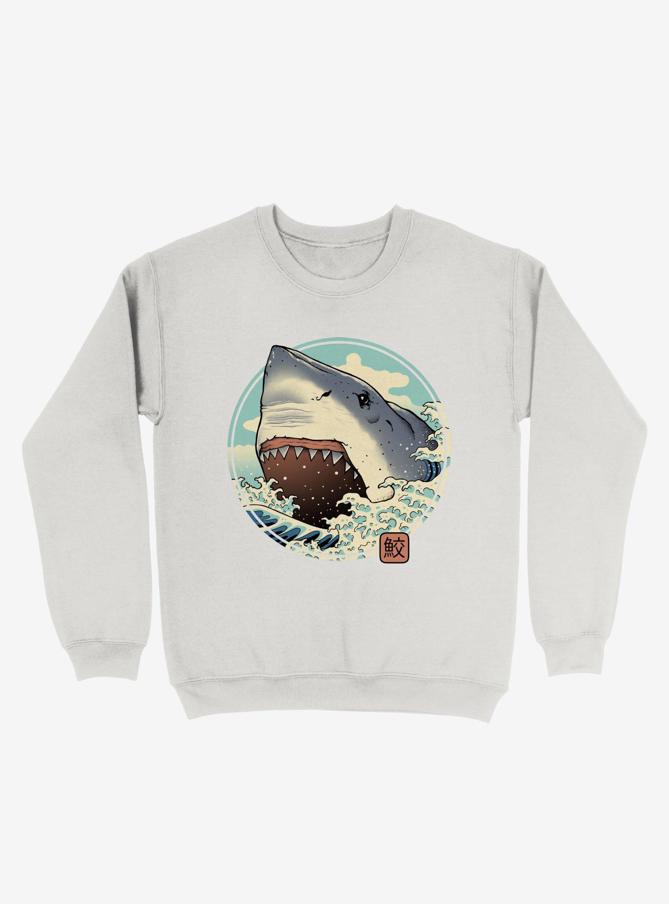 Shark Attack! Sweatshirt, WHITE, hi-res