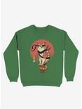 Shinobi Cat Sweatshirt, KELLY GREEN, hi-res