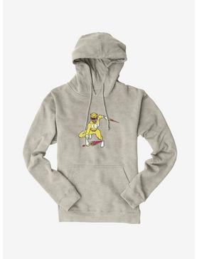 Mighty Morphin Power Rangers Yellow Ranger Crouch Hoodie, OATMEAL HEATHER, hi-res
