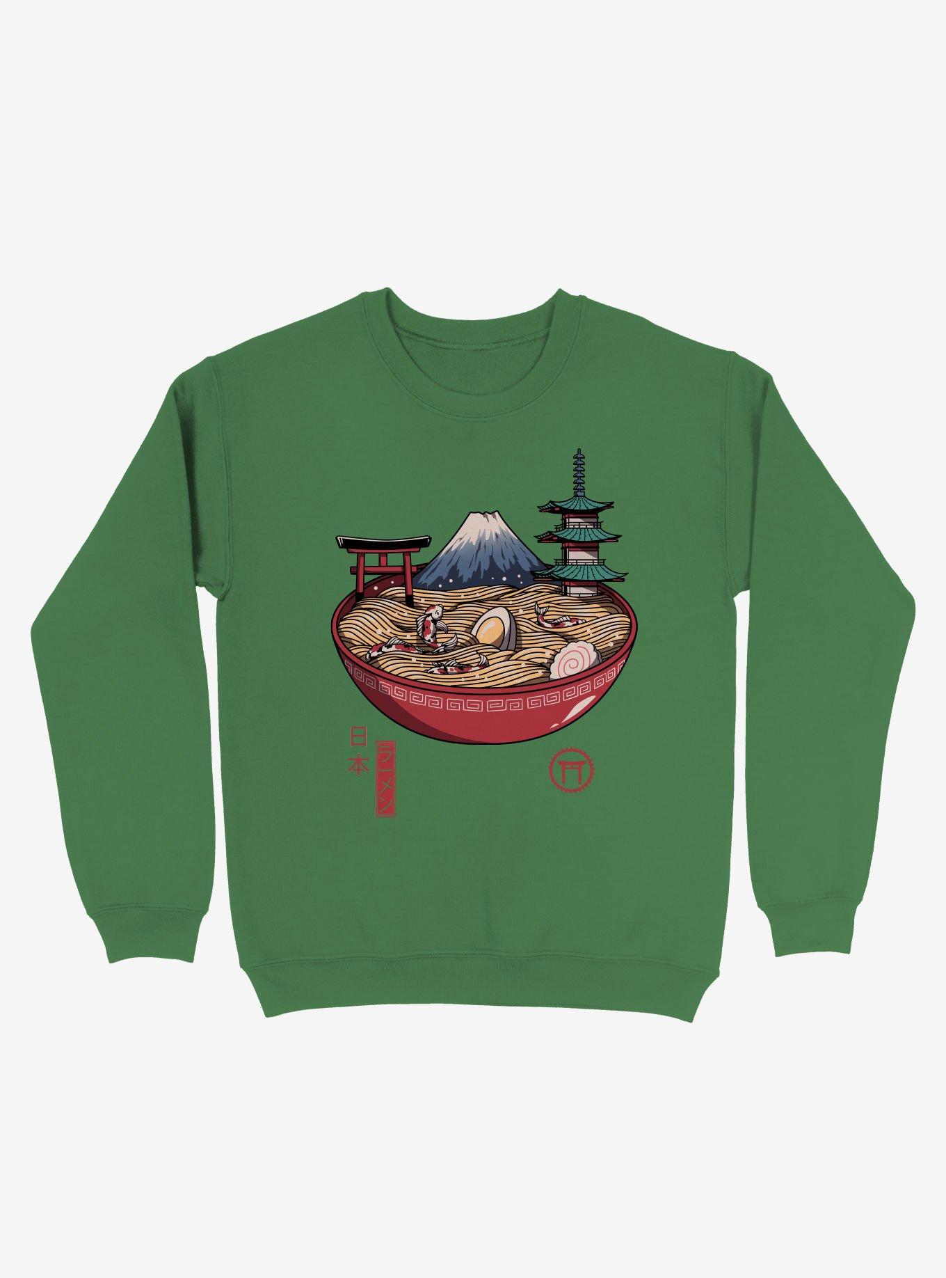 A Japanese Ramen Kelly Green Sweatshirt, , hi-res