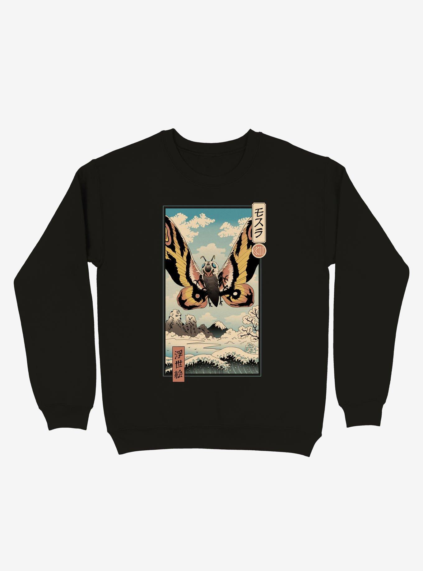 Ancient Moth Ukiyo-e Sweatshirt, , hi-res