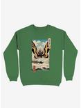 Ancient Moth Ukiyo-e Sweatshirt, KELLY GREEN, hi-res