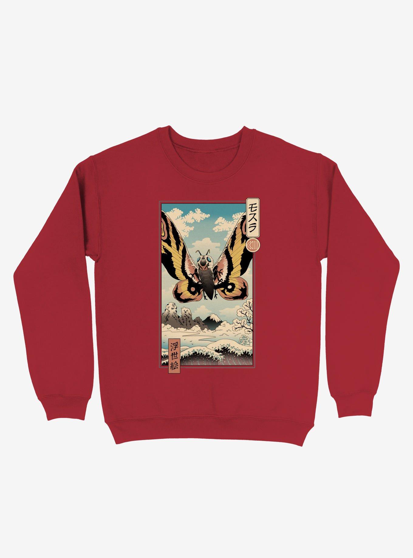 Ancient Moth Ukiyo-e Sweatshirt, , hi-res