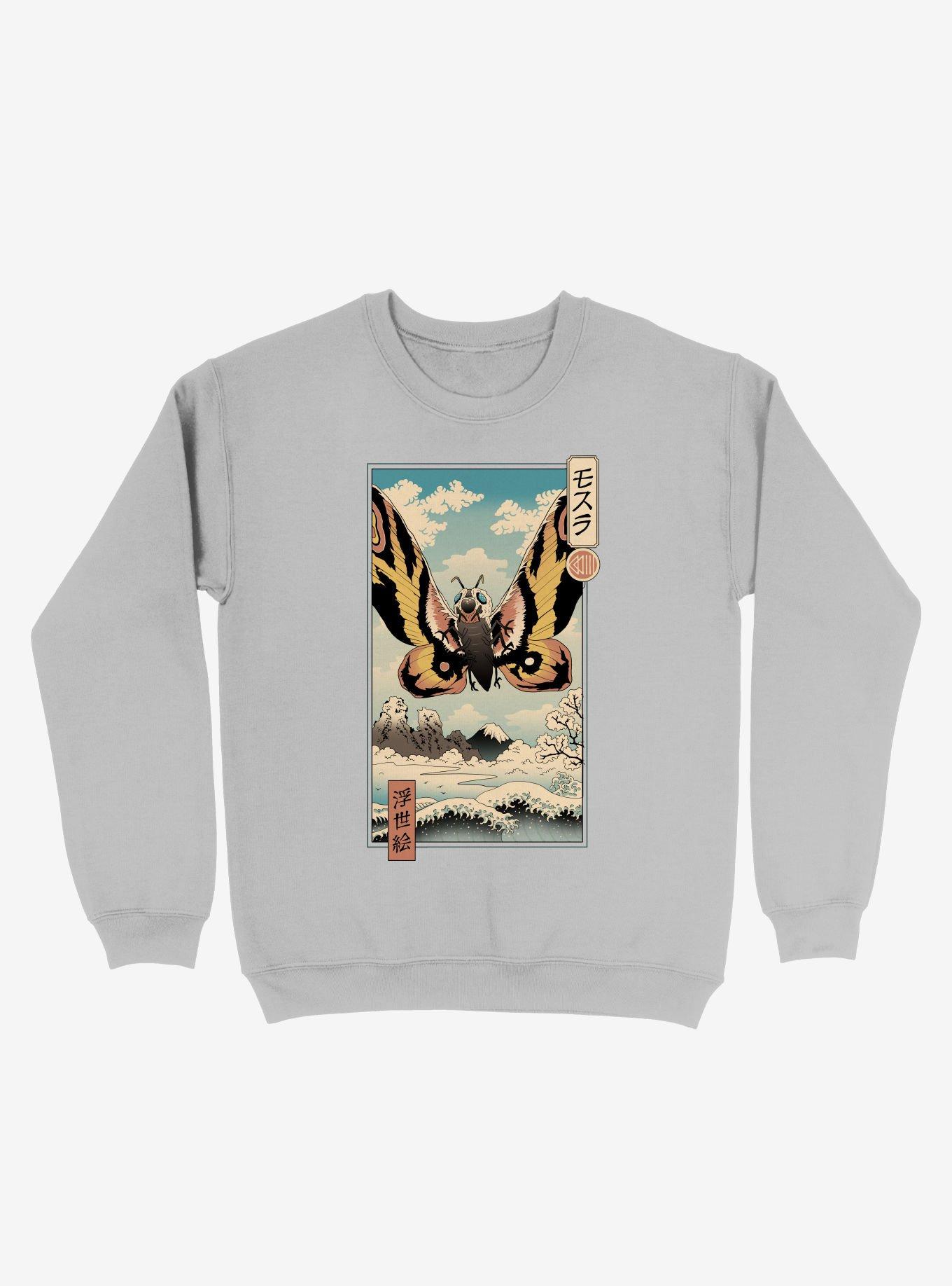 Ancient Moth Ukiyo-e Sweatshirt, , hi-res