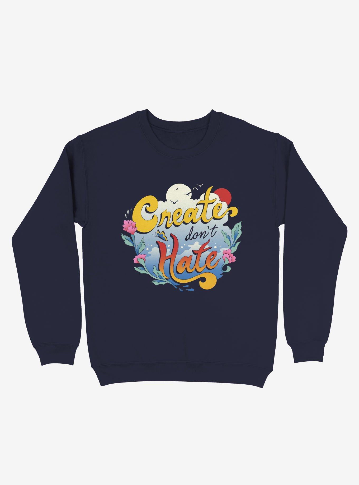 Create Don't Hate Sweatshirt, NAVY, hi-res