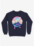 Fuji Wave Sweatshirt, NAVY, hi-res