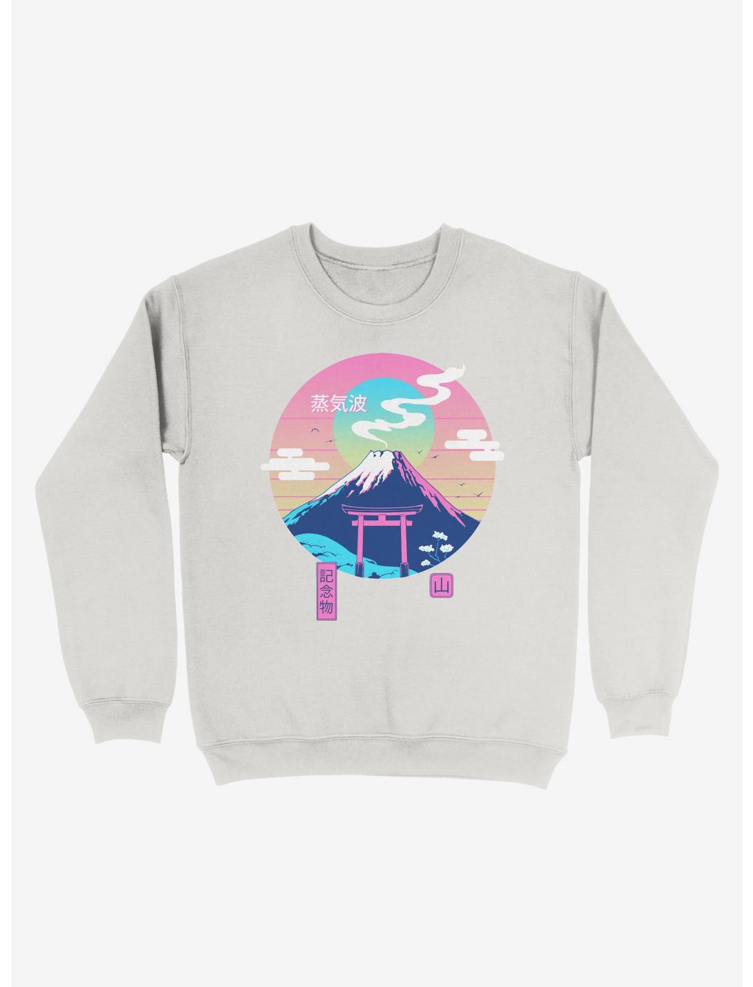Fuji Wave Sweatshirt, WHITE, hi-res
