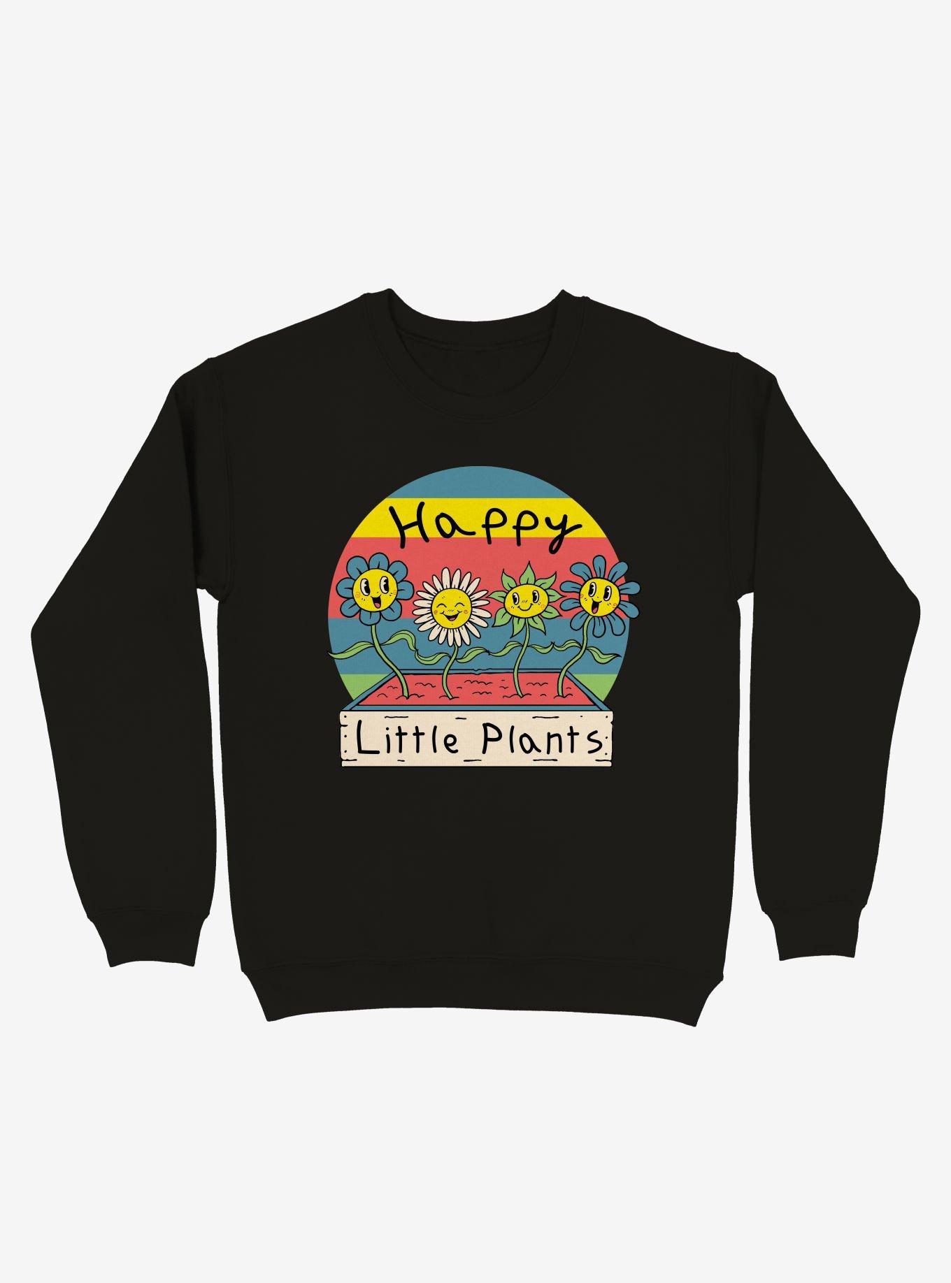 Happy Little Plants Sweatshirt, BLACK, hi-res