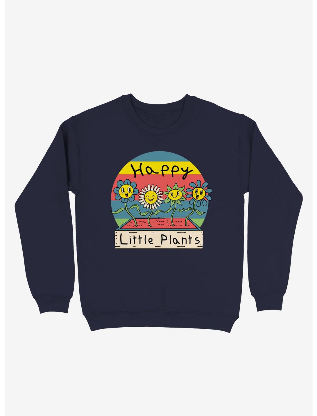 Happy Little Plants Sweatshirt, NAVY, hi-res