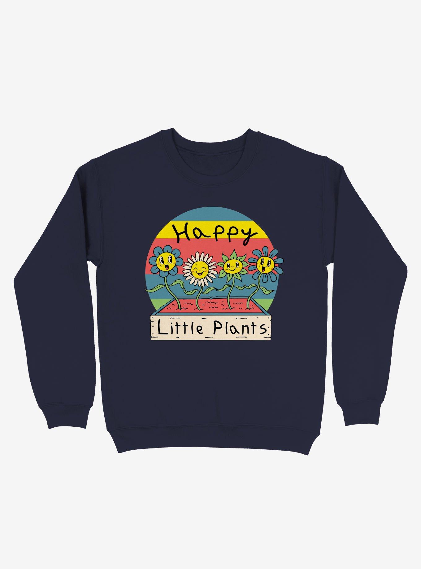 Happy Little Plants Sweatshirt, NAVY, hi-res